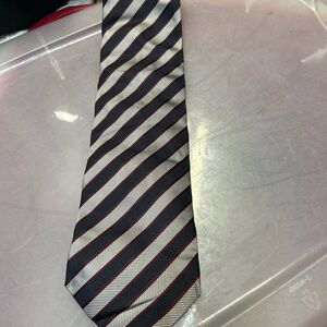 Elegant Black and Gray Striped Tie